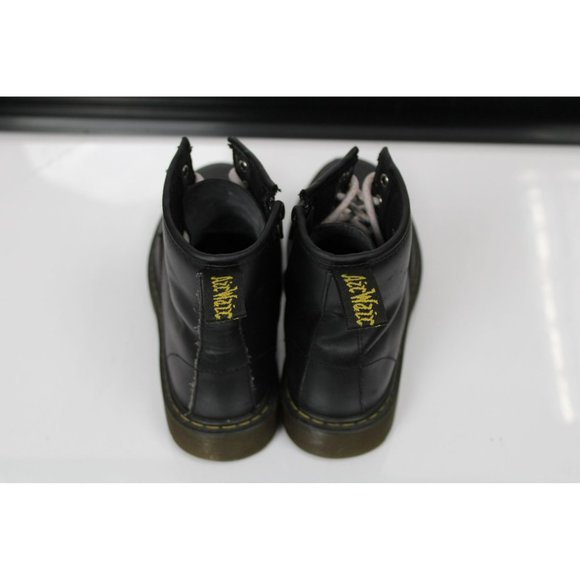 Girls Size 4 Dr. Martens Black Tied Combat Boots - Picture 3 of 11
